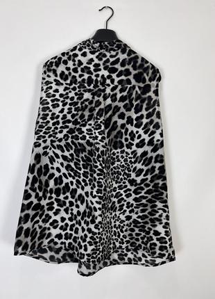 Леопардовая блузка с завязками на шее xl kasper7 фото
