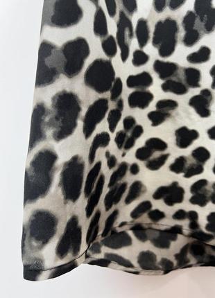 Леопардовая блузка с завязками на шее xl kasper8 фото