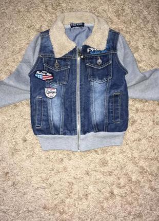 Джинсова куртка вітровка, 3-4 роки