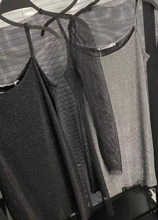 Жіноча ошатна сукня 08/10/36 плаття вільного крою люрекс +  сітка  (42/44;46/48 розміри )9 фото