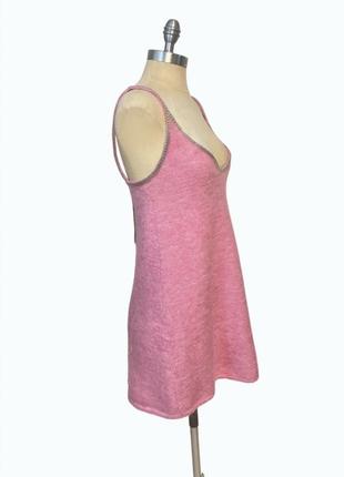 Шерстяное розовое платье сарафан zara3 фото