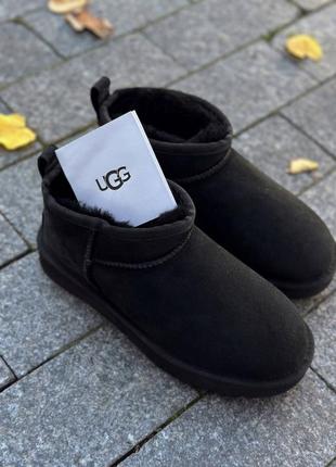 Угги угги угги ugg ultra mini black4 фото