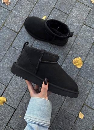 Угги угги угги ugg ultra mini black6 фото