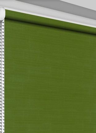 Рулонна штора rolets льон 1-2001-1000 100x170 см відкритого типу зелена