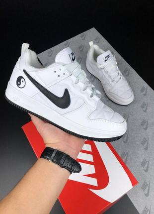 Мужские зимние кроссовки на флисе nike air force cpfm 1 белые ( термо )