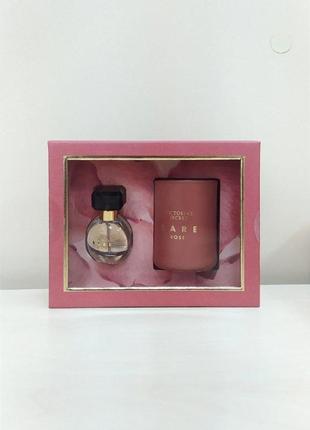 Набор the bare rose duo от victoria's secret парфюмированная вода и ароматическая свеча6 фото