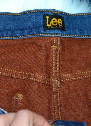 Утепленные мужские джинсы на флисе lee straight fit 40w x 34l4 фото