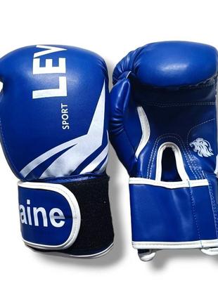 Боксерские перчатки lev sport топ 6 oz стрейч синие1 фото