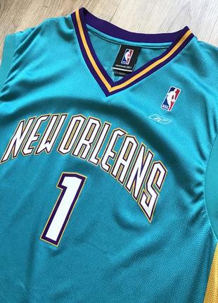 Мужская баскетбольная майка джерси reebok new orleans hornets3 фото