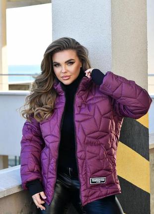 Зимова куртка жіноча коротка тепла без капюшону9 фото