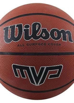 Баскетбольный мяч wilson mvp 275 brown size 5 wtb1417xb05