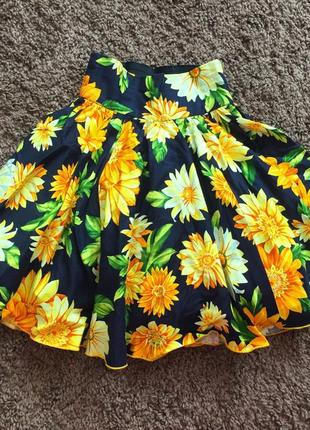 Спідниця пишна в кольорах з фатіновим подкладом 7-9 років