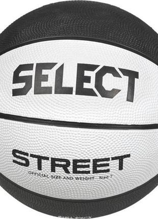 М'яч баскетбольний select basketball street v23 біло-чорний 7 205570-126 7