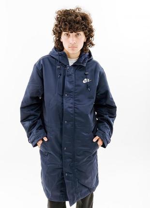 Мужская куртка nike club stadium parka  синий l (7dfb7320-410 l)