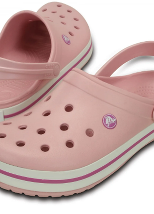 Кроксы женские пудровые crocs crocband2 фото