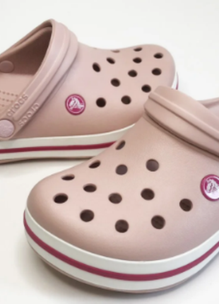 Крокси жіночі пудрові crocs crocband