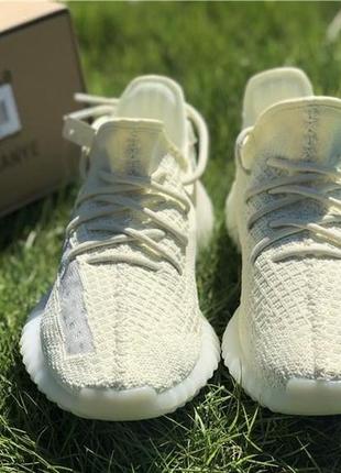 Кроссовки adidas yeezy boost 350 v2 beige yellow white изи ези лимон5 фото