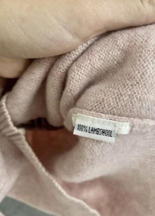 Стильный теплый мирер свитер джемпер кофта шерстяной с принтом шерсть осенний зимний р.xxs/xs/s5 фото