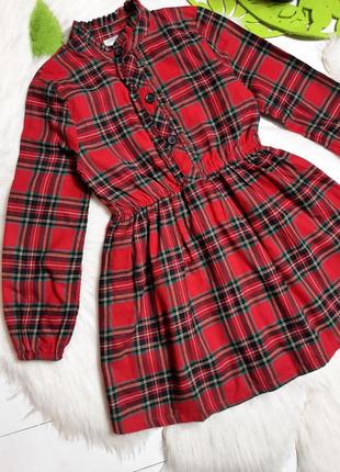 Сукня червона в клітинку новорічна шотландка2 фото