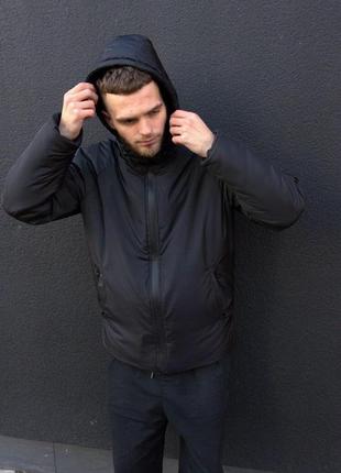 Зимова куртка чоловіча тепла до -20°с zar чорна пуховик чоловічий зимовий з капюшоном8 фото