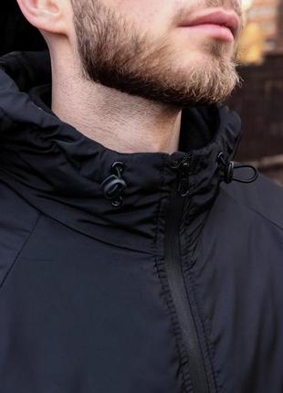 Зимова куртка чоловіча тепла до -20°с zar чорна пуховик чоловічий зимовий з капюшоном7 фото