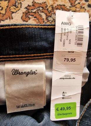 Брендовые фирменные стрейчевые джинсы wrangler модель regular fit,оригинал,новые с бирками,размер 34/34.7 фото