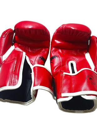 Боксерские перчатки venum 8 oz стрейч красные6 фото