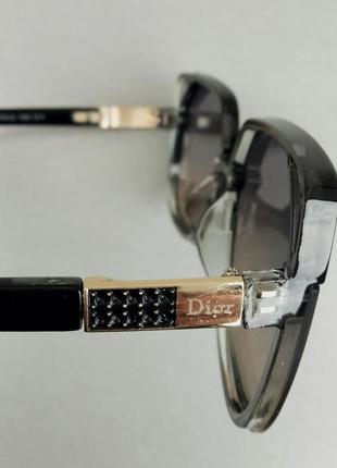 Christian dior очки женские солнцезащитные большие серо бежевые поляризированые7 фото