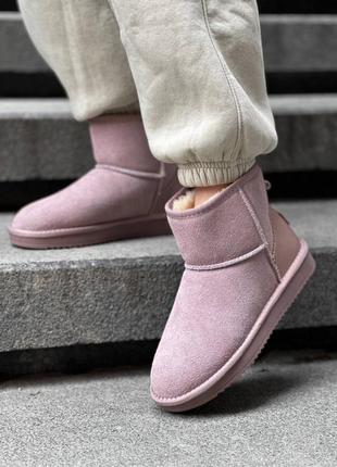 Уггі ugg pink (лаковый задник)6 фото