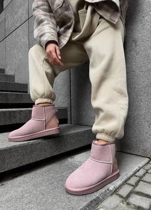 Уггі ugg pink (лаковый задник)9 фото