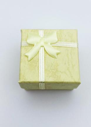 Коробочка для украшений под кольцо,кулон или серьги квадратная лимонная4 фото