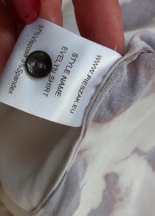Блуза pieszak сорочка з коротким рукавом блуза бежева віскоза7 фото