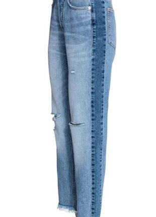 Стильные джинсы straight regular trashed jeans h&m p.8