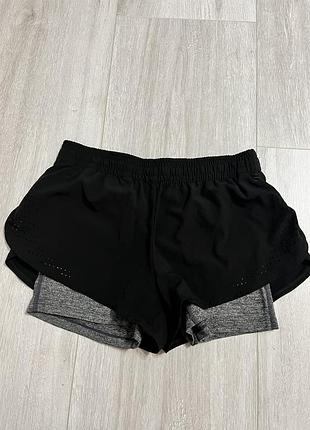Спортивные шорты 2 в 1 h&amp;m m 38
