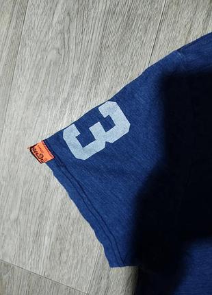 Мужская синяя футболка / superdry / поло / мужская одежда / чоловічий одяг /4 фото