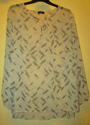 Распродажа красивая блуза f&f стрекозы размер 20-22