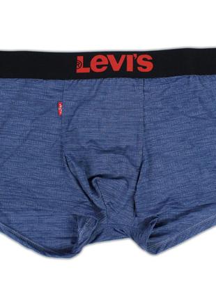 Мужские трусы levis, приятный гладкий материал, цвет синий, узор зиг-заг, разные размеры