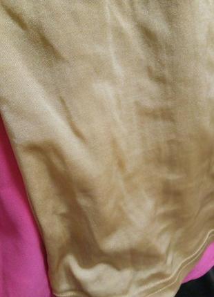 Сатиновый золотой топ майка с чокером на завязке бант3 фото