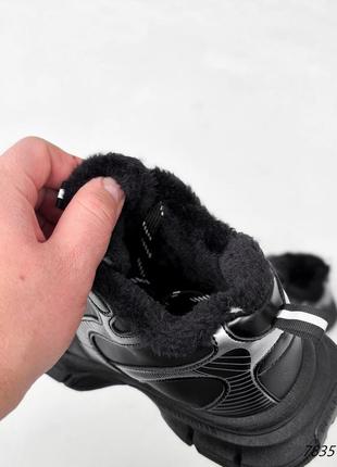 Распродажа черные зимние утепленные кроссовки10 фото