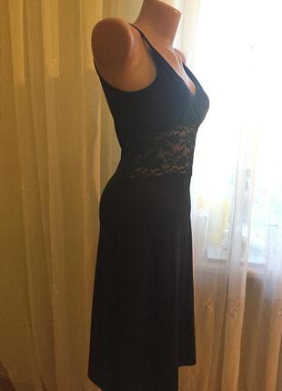 Платье коктейльное черное с кружевом2 фото