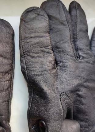 Шкіряні чоловічі рукавиці кожаные мужские перчатки6 фото