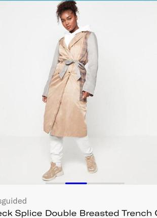 Missguided bershka zara mango h&m h&m стильный тренч плащ с карюшоном пальто р.s - m
