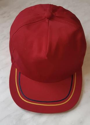 Красная кепка бейсболка с прямым козырьком франция размер 59