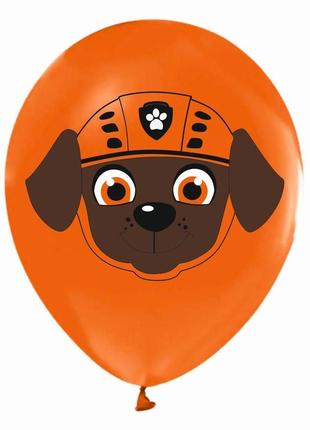 Латексна, повітряна кулька ,"12" (30см.), "щенячий патруль",оранжевий