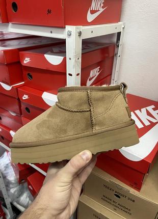 Уггі угги уги угі Bluzy ugg mini platform chestnut