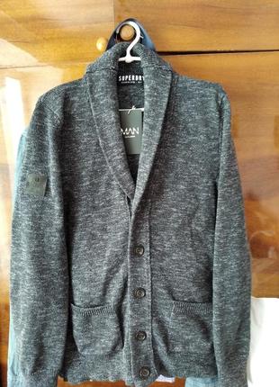 Капдиган новый мужской, теплый, " superdry".турция