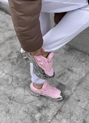 Шикарные женские кроссовки adidas raf simons в розовом цвете (весна-лето-осень)😍5 фото