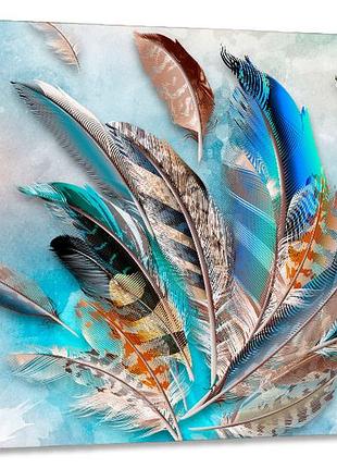 Картина холст в гостиную / спальню  абстракція пір'я   mlp_277