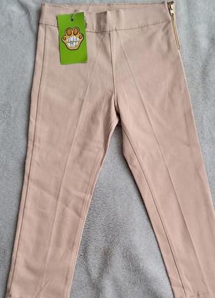 Стильные классические брюки для девочки, брюки с ремнем, детские джинсы с молнией, праздничные брюки базовые2 фото