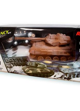 Іграшковий акумуляторний танк на радіокеруванні fancy stunt м1:32 || р/к моделі1 фото
